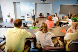 Student in class