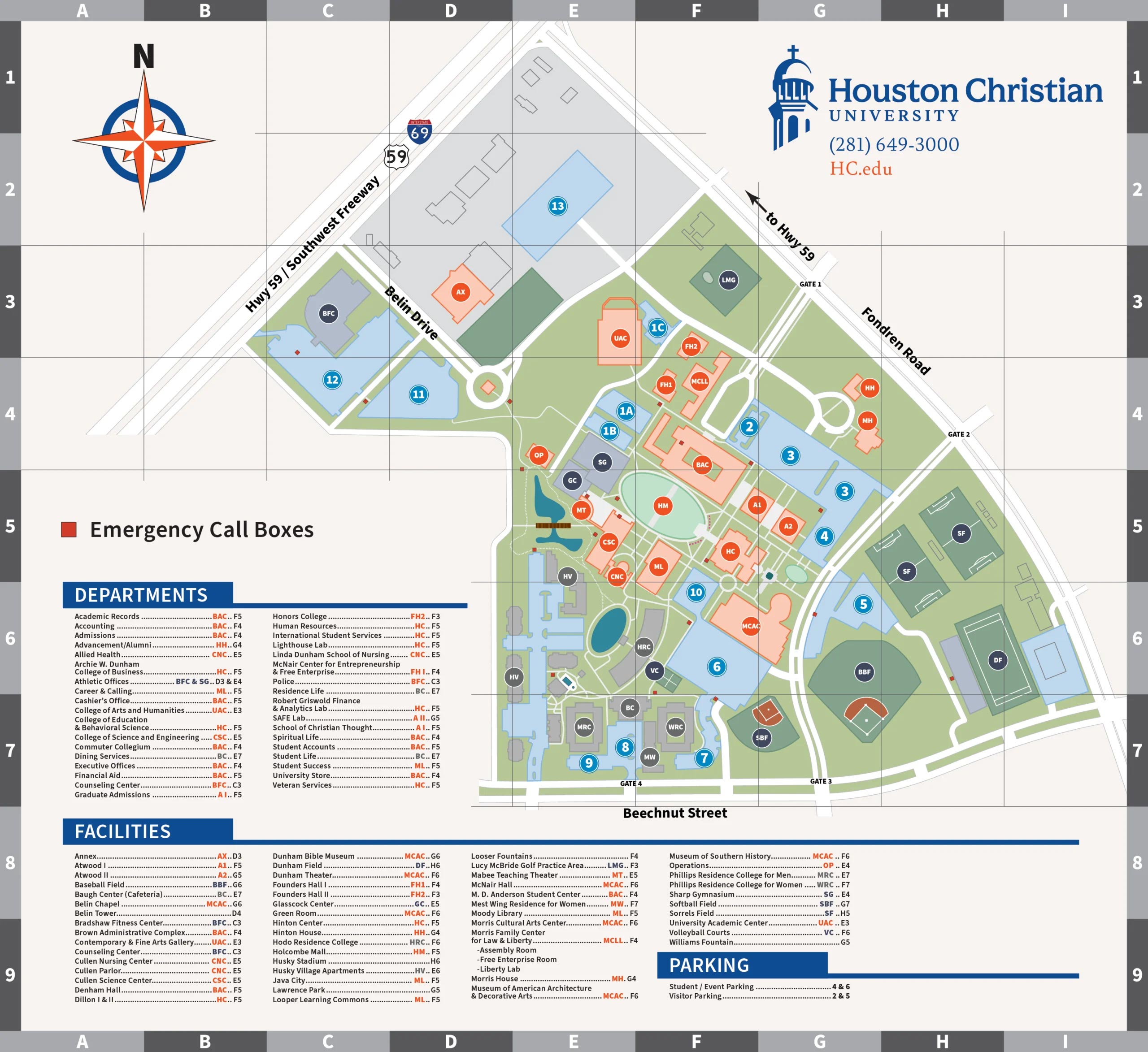 HCU Campus Map