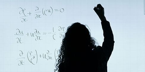 Student in marh class