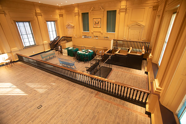 the court like appearance of one of the rooms of HCU Morris Family center 