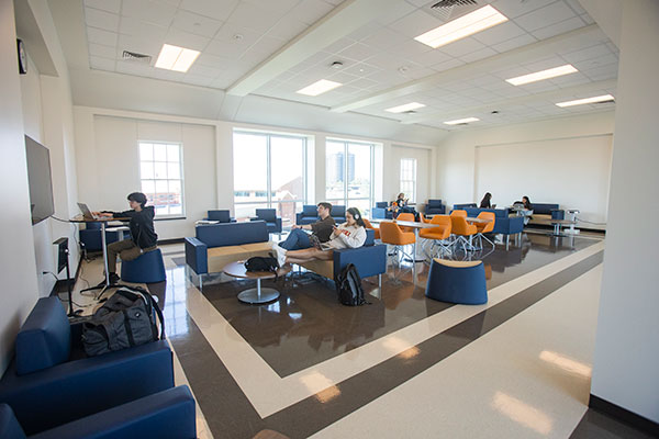 HCU Morris Family center student lounge 