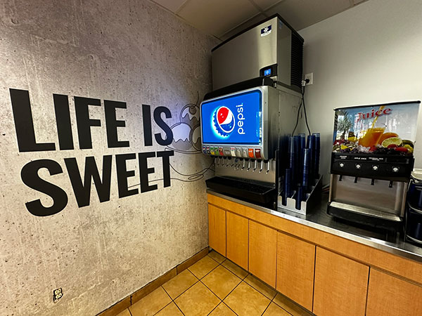 The Baugh soda area 