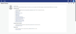 HuskyNet Student and Employee Self-Service webpage displaying access options for university systems, academic info, and financial aid at Houston Christian University.