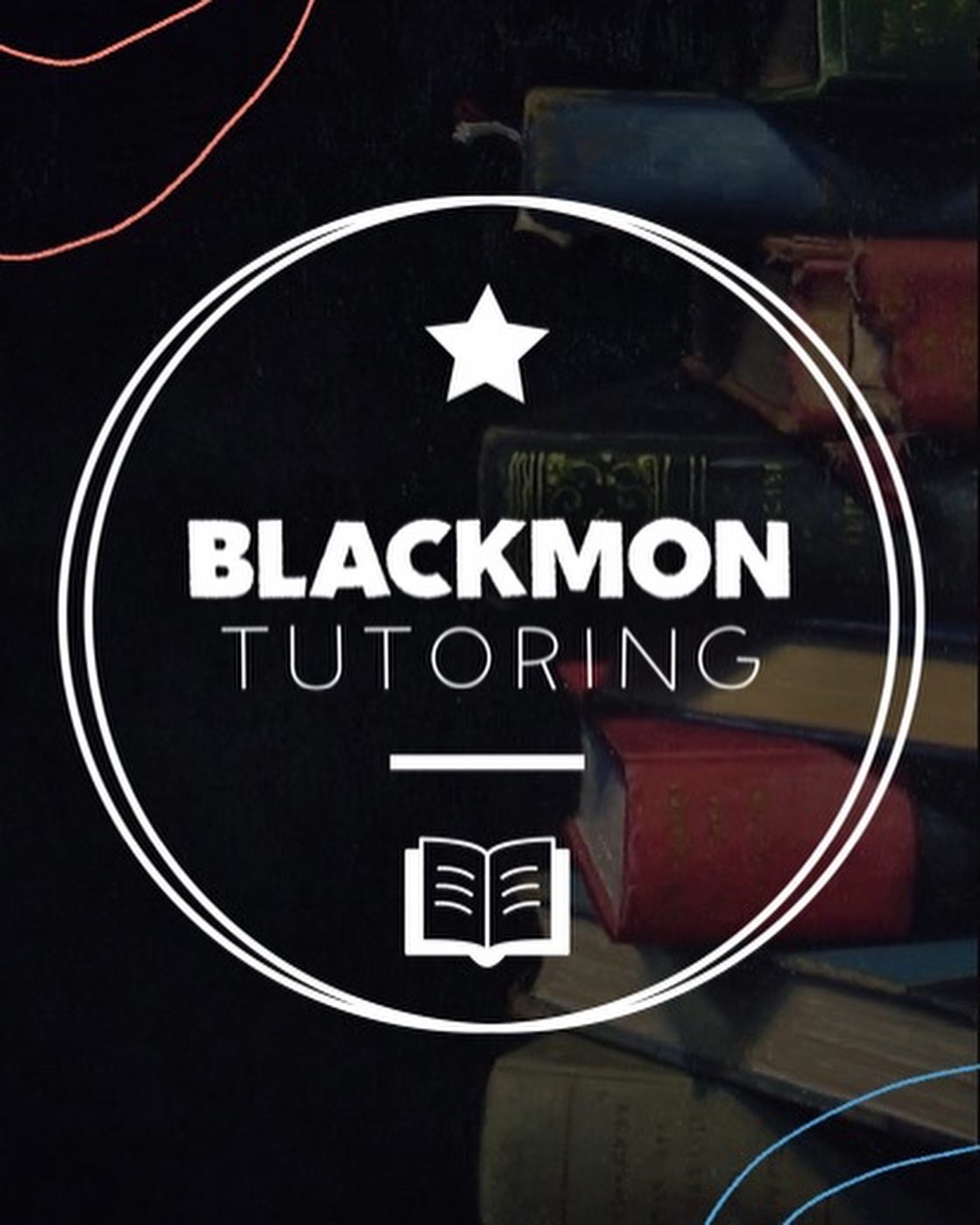 Blackmon Tutoring circular logo with a star and book, highlighted in the Houston Christian University Alumni Business Directory.