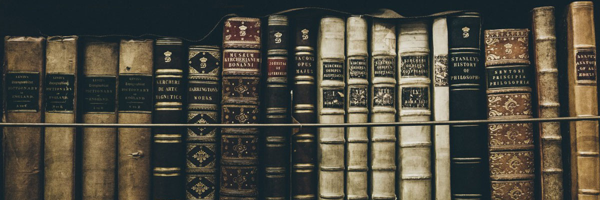 Row of books.