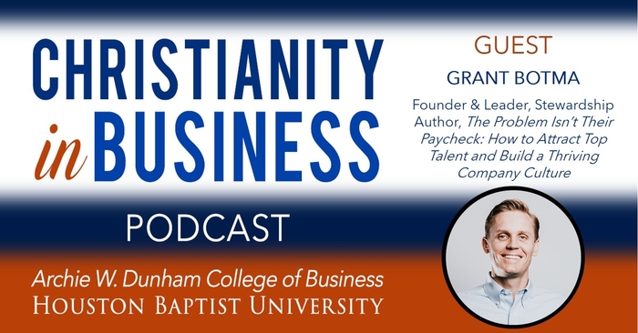 Christianity in Business with guest speaker Grant Botma graphic.