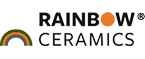 Rainbow Ceramics logo with a rainbow arc and orange O in RAINBOW highlights Soirée sponsorship on HCU campus.