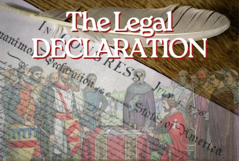 Legal declaration illustration at the Center for Law & Liberty, marking an upcoming HCU events calendar.
