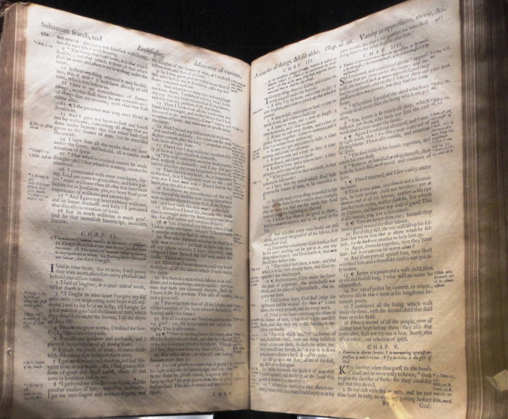 Holy Bible.  Printed by Thomas Buck and Roger Daniel, Cambridge, 1638 