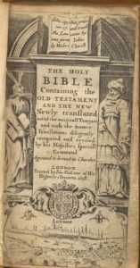 The Holy Bible.  Printed by John Fields, London, 1658 