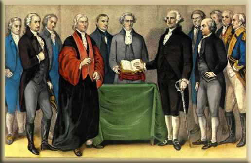 , George Washington began the custom of taking the presidential oath with his hand on the Bible.