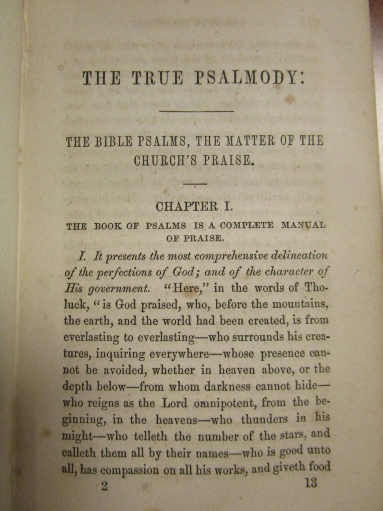 The True Psalmody