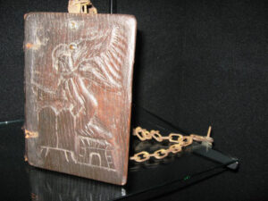 Chained Geneva Bible with wooden cover