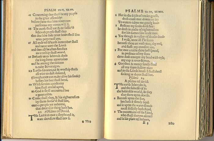 Bay Psalm Book, 1640.