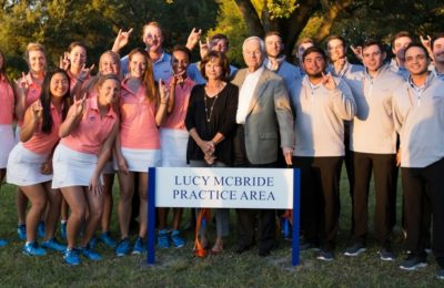 The Lucy McBride Golf Practice Area Dedicated