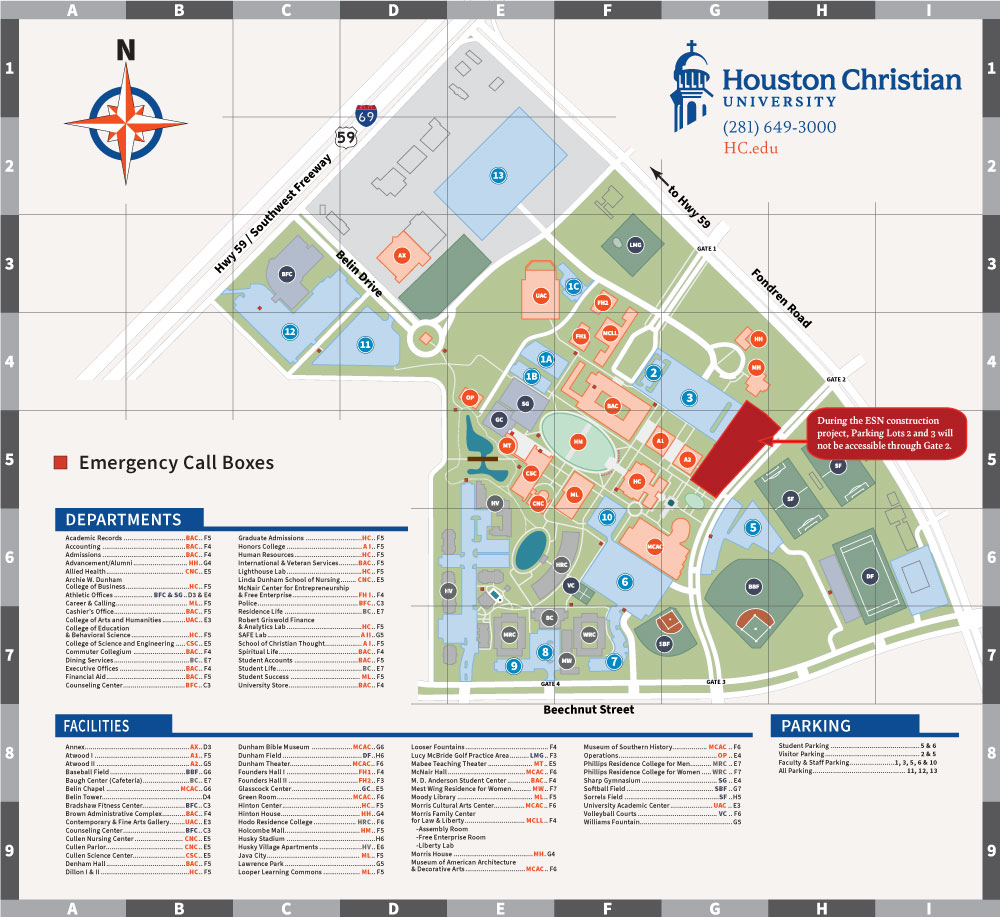 HCU Campus Map