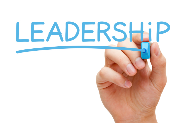Handwriting Leadership on screen graphic header