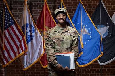 Veteran Student in uniform