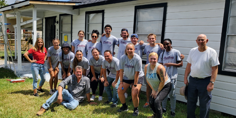 HCU Student-Athletes Join Forces to Restore Storm-Damaged Home 